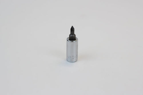 #0 1/4" Drive Phillips Screwdriver Chrome Bit Socket