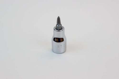 #1 3/8" Drive Phillips Screwdriver Chrome Bit Socket