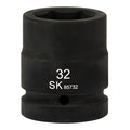 SK85732 - 1" Drive, 6 Point, Shallow Metric Impact Socket, 32mm