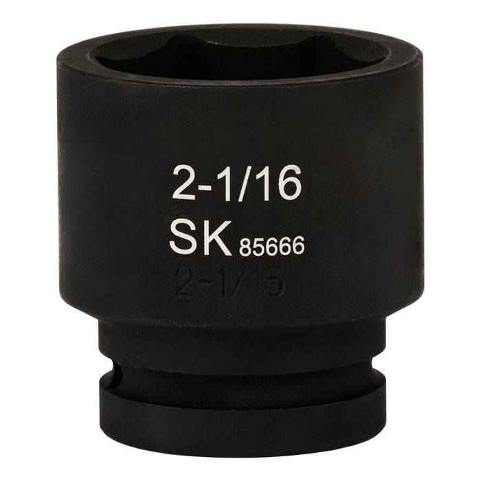 SK85666 - 1" Drive, 6 Point, Shallow SAE Impact Socket, 2-1/16"