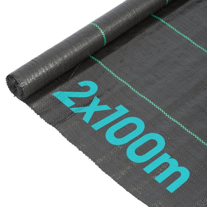 110gsm Weed Control Membrane - 2m x 100m Total (4 Rolls)