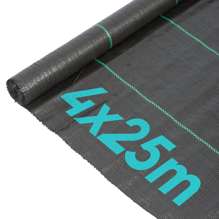 110gsm Weed Control Membrane - 4m x 25m Total (2 Rolls)