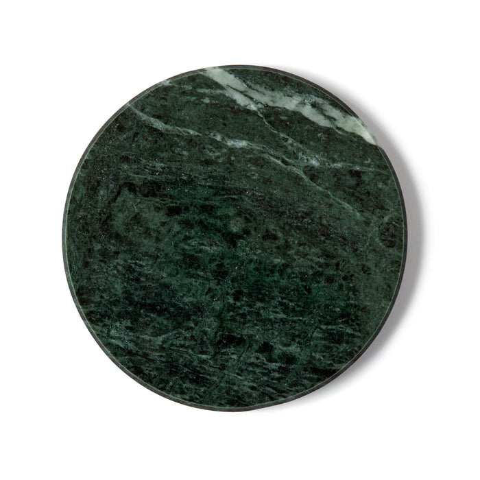 12pc Round Marble Placemats & Round Coasters Set - 30cm - Green