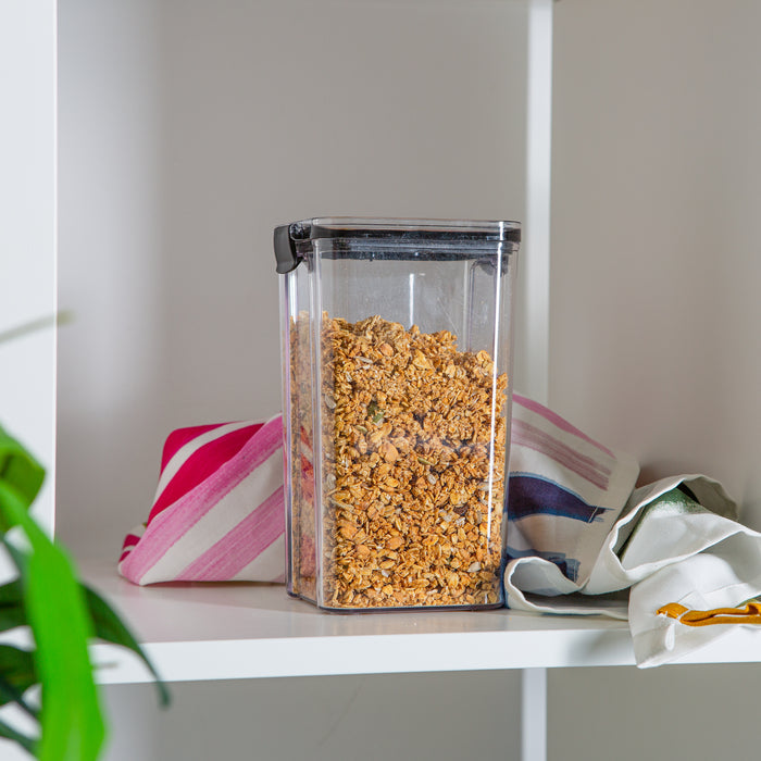 1.3L Black Seal Airtight Plastic Food Storage Container