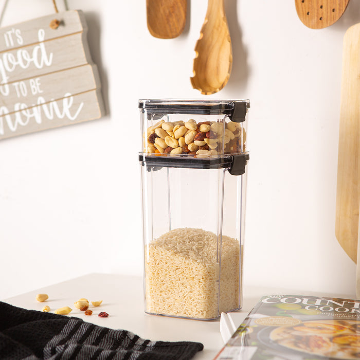 1.3L Black Seal Airtight Plastic Food Storage Container