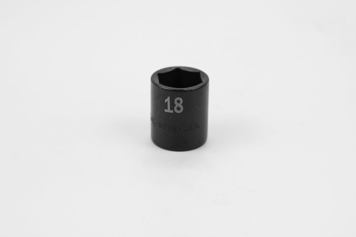 18 mm 3/8" Drive 6 Point Standard Metric Impact Socket