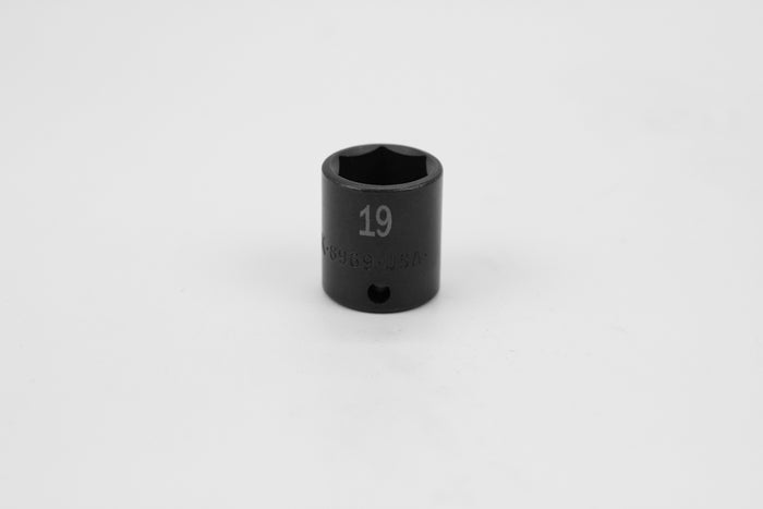 19 mm 3/8" Drive 6 Point Standard Metric Impact Socket
