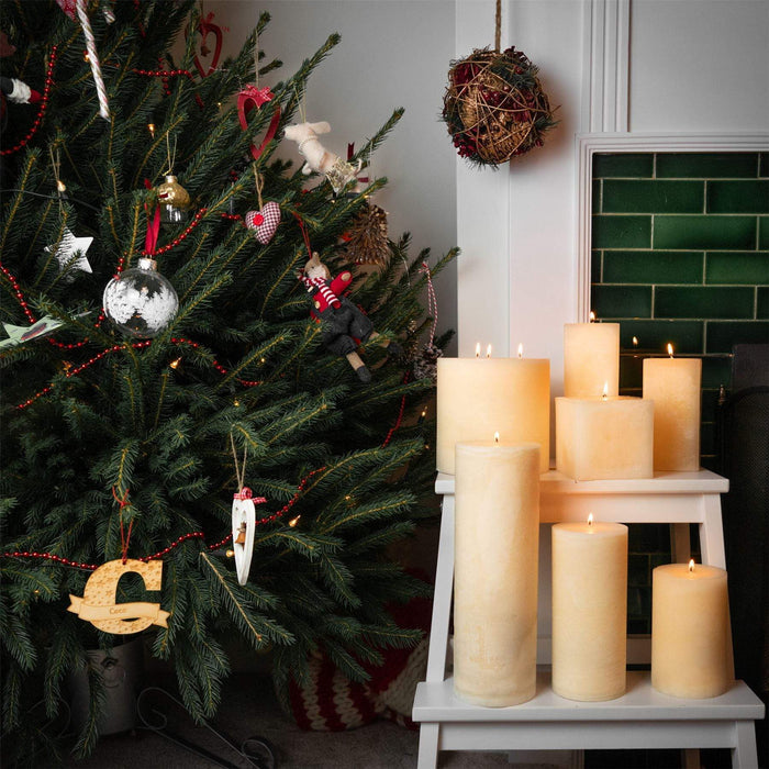 20cm Vanilla Round Pillar Candle