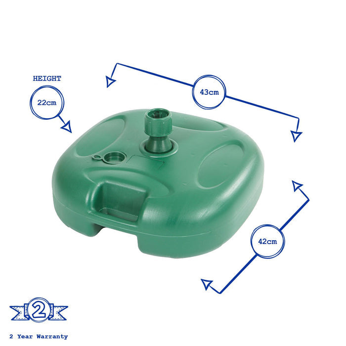 20L Green Fillable Plastic Parasol Base