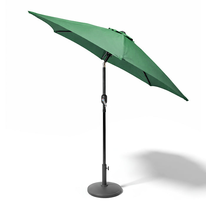 2.3M Tilting Garden Parasol and Base Set - Green