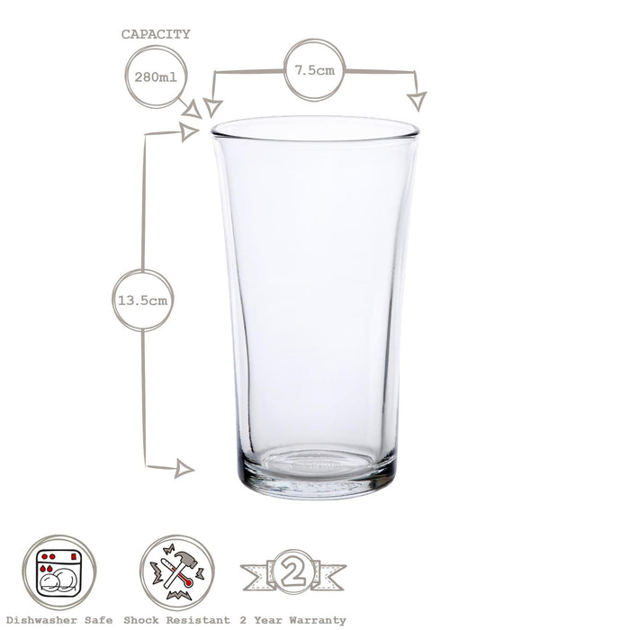 280ml Lys Highball Glasses - Pack of Six