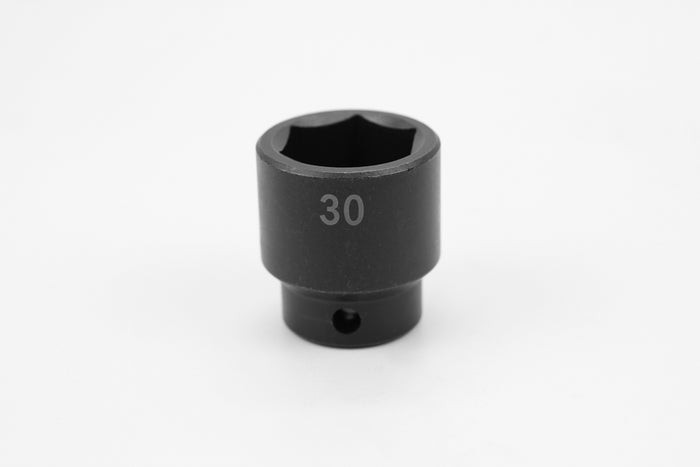 30 mm 1/2" Drive 6 Point Standard Metric Impact Socket