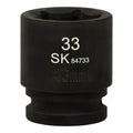 SK84733 - 3/4" Drive, 6 Point, Shallow, Metric Impact Socket, 33mm