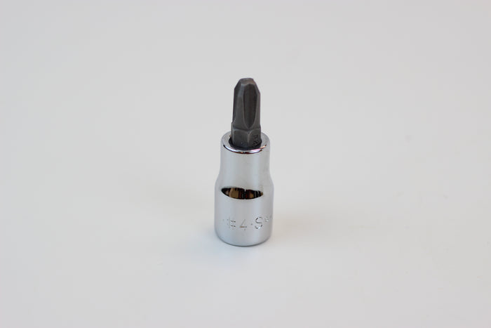 #4 3/8" Drive Phillips Screwdriver Chrome Bit Socket
