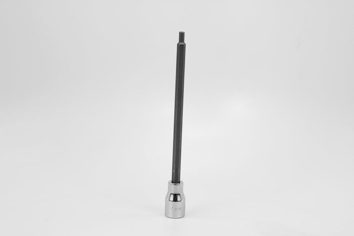 4  mm 3/8" Drive Long Hex Chrome Bit Socket