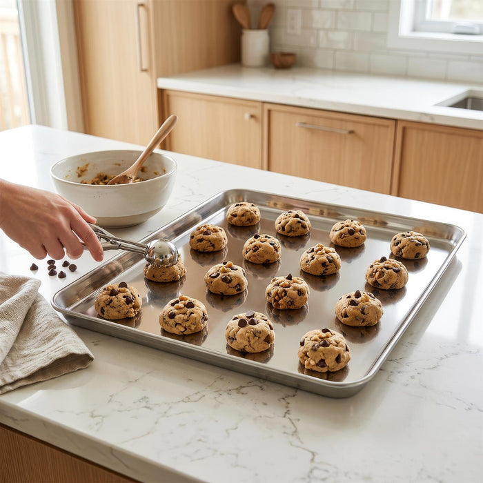 4 Piece Stainless Steel Baking Tray Set - 4 Sizes