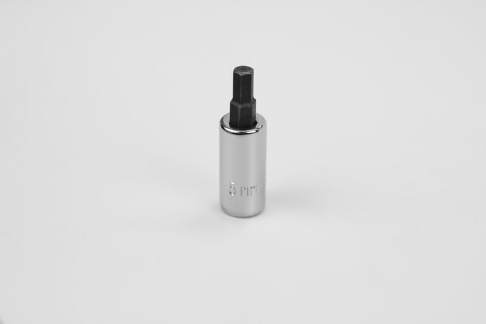 5 mm 1/4" Drive Hex Chrome Bit Socket