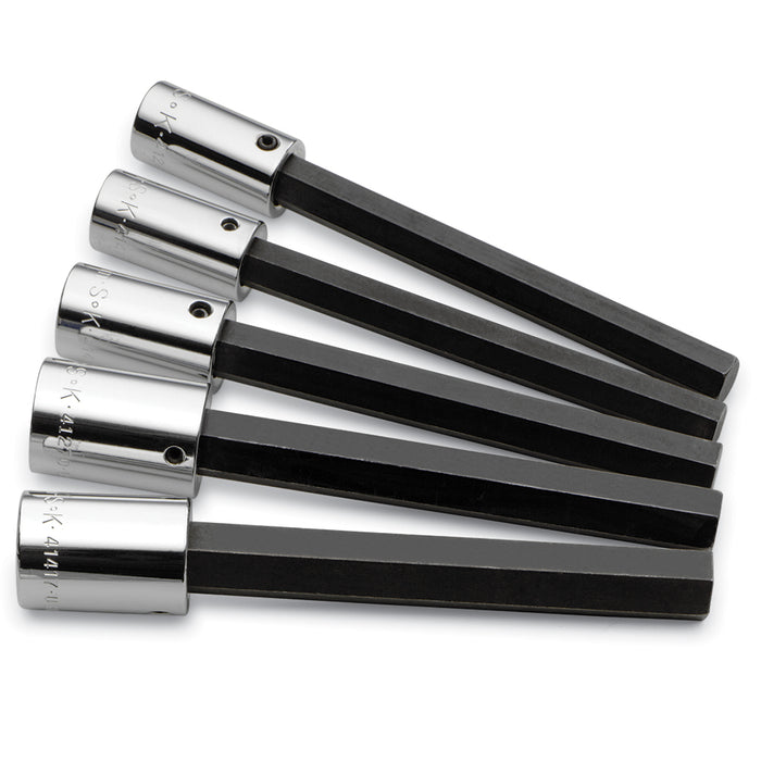 5 Piece 1/2" Drive Fractional Long Hex Bit Socket Set
