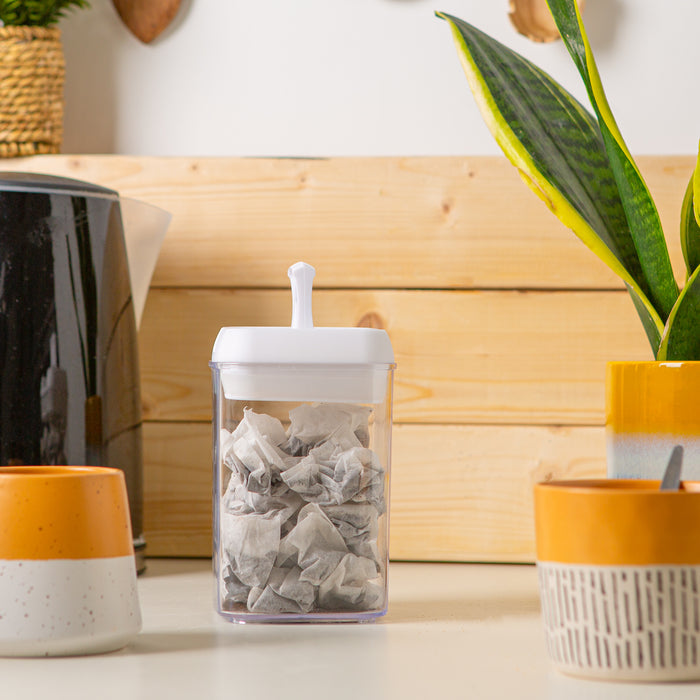 800ml White Lid Airtight Flip-Lock Plastic Food Storage Container