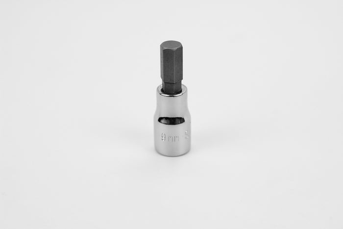 9 mm 3/8" Drive Hex Chrome Bit Socket