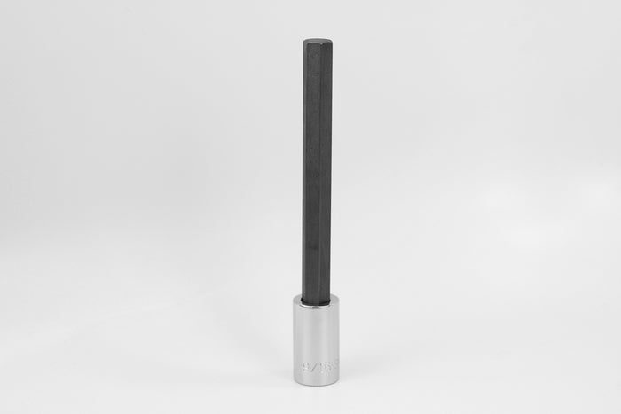 9/16" 1/2" Drive Long Hex Chrome Bit Socket