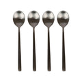 Black 14.5cm Stainless Steel Teaspoons - Pack of 4