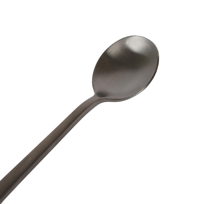 Black 14.5cm Stainless Steel Teaspoons - Pack of 4