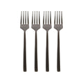 Black 15cm Stainless Steel Cake Forks - Pack of 4