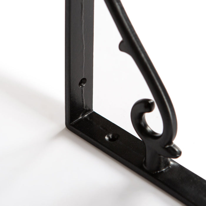 Black 205mm Scroll Iron Shelf Bracket