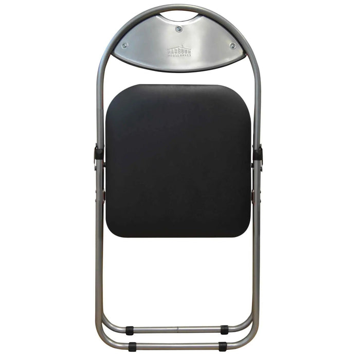 Black Curved Padded Folding Chair