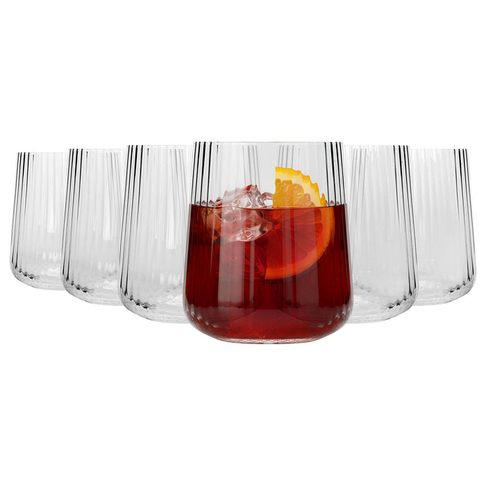 500ml Chelsea Optic Crystal Tumbler Glasses - Pack of 6