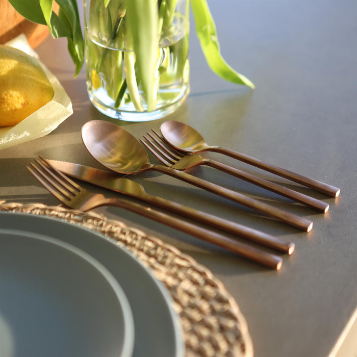 Copper 21cm Stainless Steel Dinner Knives - Pack of 4