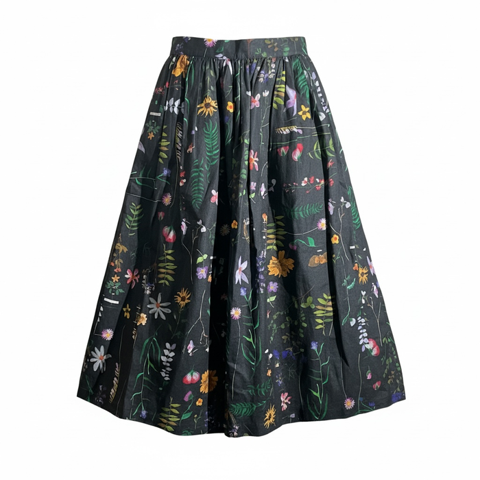 Dauphinett Skirt US S Black with multicolored floral pattern