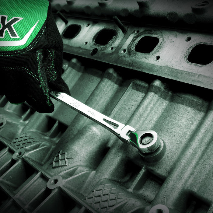 SK80084 - Flex-Head X-Frame® 6-Point SAE Chrome Ratcheting Combination Wrench, 3/4" View 8