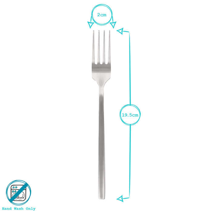 Gold 19.5cm Stainless Steel Dinner Forks - Pack of 4