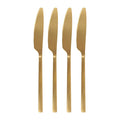 Gold 21cm Stainless Steel Dinner Knives - Pack of 4