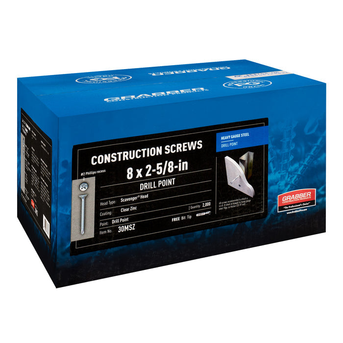 8 x 2-5/8" / Bulk Box (2000 Pcs.)