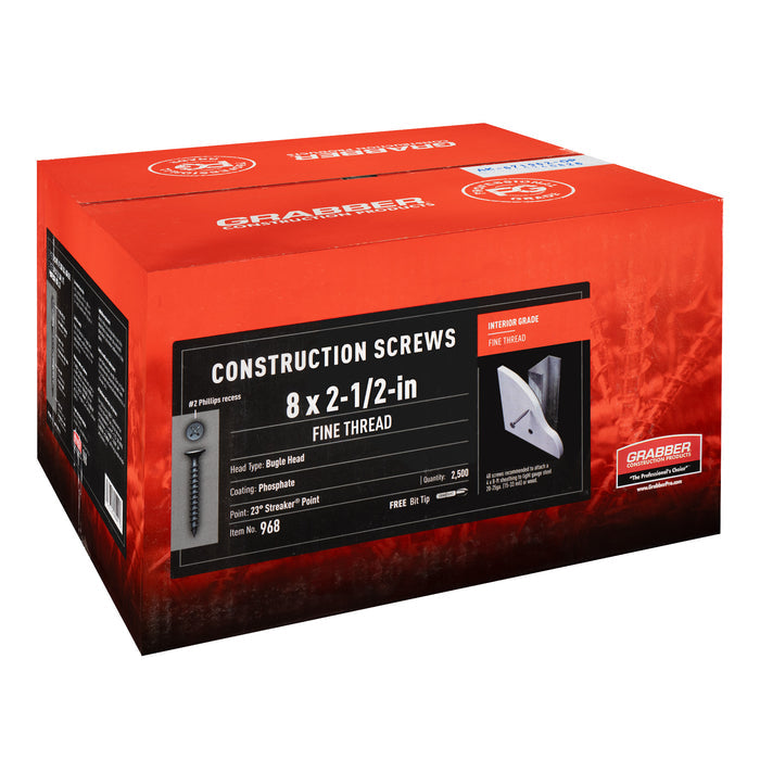 8 x 2-1/2" / Bulk Box (2500 Pcs)