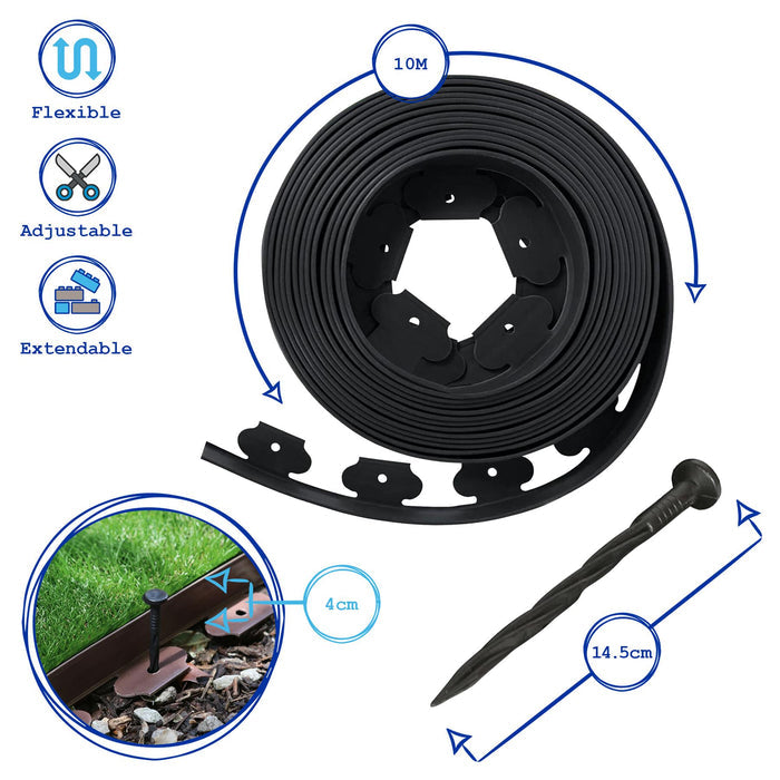 Green Flexible Plastic Lawn & Path Edging