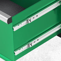 Green SK Tools USA Modular Stackable Storage Toolbox with smooth sliding drawers and durable metal construction