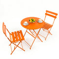 Orange Two-Seater Round Bistro Set