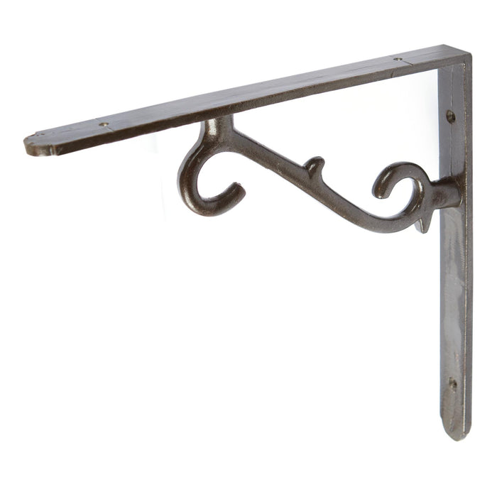Raw 205mm Scroll Iron Shelf Bracket