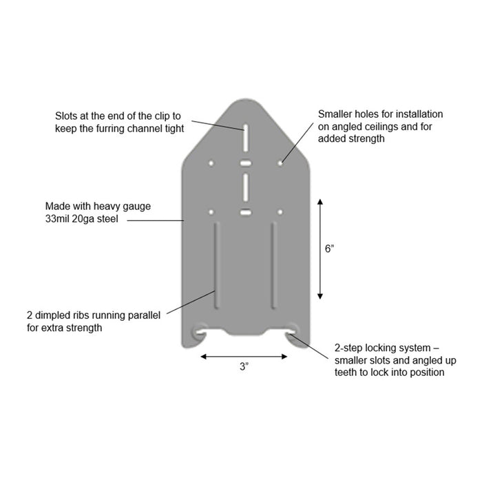 Resilmount A94 Adjustable Furring Channel Clip