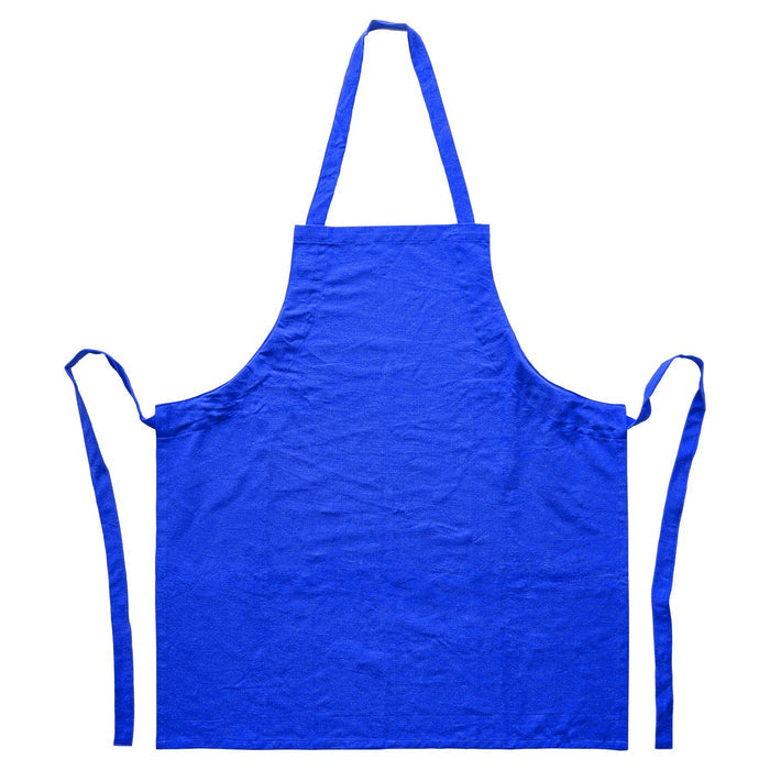Royal Blue Cotton Kitchen Bib Apron - One Size