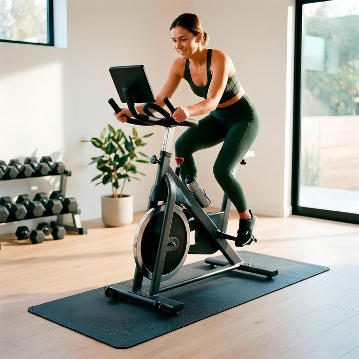 Rubber Treadmill Mat - 120 x 60cm - Black