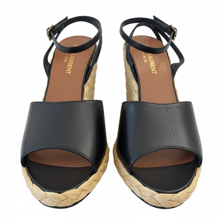 Saint Laurent Sandal 38 Black and natural beige
