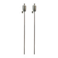 Silver 1.46m Stainless Steel Barrel Garden Torches - Pack of 2
