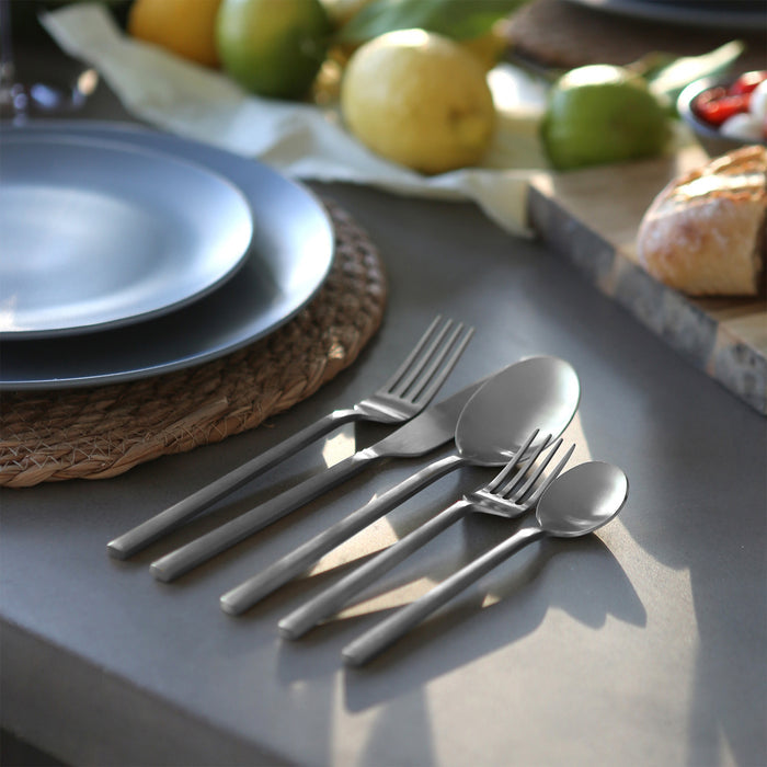 Silver 20cm Stainless Steel Dessert Spoons - Pack of 4