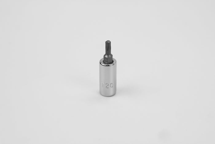 T20 1/4" Drive Torx Chrome Bit Socket