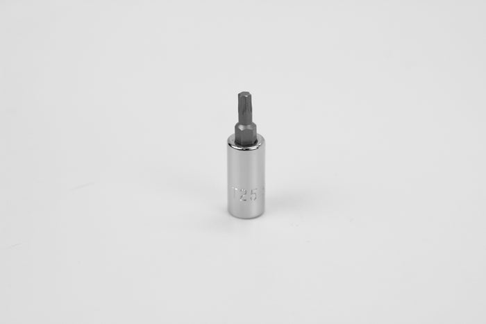 T25 1/4" Drive Torx Chrome Bit Socket